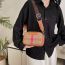 Fashion Coffee Color Canvas Contrasting Wide Shoulder Strap Crossbody Bag