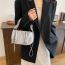 Fashion Black Pu Pleated Large Capacity Crossbody Bag