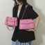 Fashion Small Black Style Pu Embroidery Flap Crossbody Bag