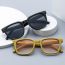 Fashion Transparent Frame White Film Pc Square Large Frame Sunglasses