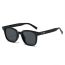Fashion Gray Frame Black And Gray Piece Square Frame Rice Stud Sunglasses