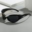 Fashion Silver Framed White Mercury Tablets Pc Cat Eye Wide Leg Sunglasses