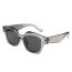 Fashion Blue Frame Gray Film Pc Irregular Sunglasses