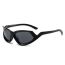 Fashion Black Frame White Mercury Tablet Pc Irregular Sunglasses