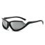 Fashion Silver Frame Light Mercury Tablet Pc Irregular Sunglasses