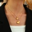 Fashion Golden 2 Titanium Steel Love Pendant Necklace