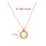 Fashion Golden 1 Titanium Steel Round Pentagram Pendant Necklace
