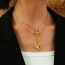 Fashion Golden 6 Titanium Steel Love Pendant Necklace
