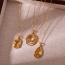 Fashion Golden 2 Titanium Steel Geometric Pendant Necklace