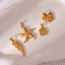 Fashion Golden 4 Titanium Steel Square Butterfly Pendant Accessories