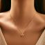 Fashion 7# Silver And Diamond Rectangular Necklace
