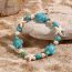 Fashion 18 White Starfish Braid Turquoise Shell Beaded Bracelet