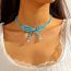 Fashion 16 Frosted Macaron Rice Beads Rice Beaded Bow Necklace