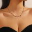 Fashion 8 Single Purple Geometric Gravel Chain Necklace