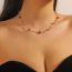 Fashion 10 Single Pink Geometric Gravel Chain Necklace