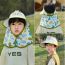 Fashion Blue Polyester Printed Hollow Top Shawl Children's Hollow Top Hat