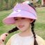 Fashion Pink Bunny Polyester Printed Children's Large Brim Hollow Sun Hat
