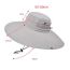 Fashion Single Cap Black Nylon Large Brim Sun Protection Fisherman Hat