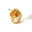 Fashion Rose Ring Titanium Steel Flower Ring