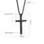 Fashion Black Pendant With Chain (3.0*60cm) Titanium Steel Cross Men's Necklace