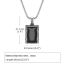 Fashion Pendant+chain Titanium Steel Square Men's Necklace
