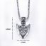 Fashion Pendant+chain Titanium Steel Triangle Shield Men's Necklace
