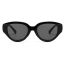 Fashion Black Frame Tea Cat Eye Large Frame Sunglasses