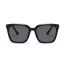 Fashion Black Ac Rice Nail Large Frame Sunglasses