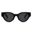 Fashion Black Frame Tea Ac Small Frame Sunglasses