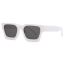 Fashion Black On Top And Bean Curd On Bottom/double Gray Large Square Frame Sunglasses