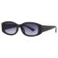 Fashion Dark Tea Diamond Oval Sunglasses