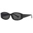 Fashion Transparent Gray Diamond Oval Sunglasses