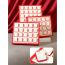 Fashion 06-chinese Red 30-position Ladder [ring Plate] Pu Square Display Plate