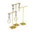 Fashion 112-gold Metal Brushed Earring Stand 11h Brushed Metal Display Stand