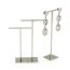 Fashion 111-gold Metal Brushed Earring Stand 9.5h Brushed Metal Display Stand