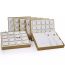 Fashion Gold And White Brushed 12-bit [grid Plate] Brushed Square Display Stand