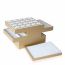 Fashion Gold And White Brushed 20-piece [earring Plate] Brushed Square Display Stand