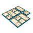 Fashion 12x12 [red With Blue] Ancient Gold Square Tray Pu Jewelry Display Stand