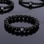Fashion 10mm Lucky Billiard Black Eight Imitation Obsidian Piece Black Beaded Billiards Bracelet For Men