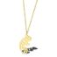 Fashion Golden 3 Stainless Steel Geometric Hollow Animal Necklace