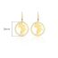 Fashion Golden 5 Titanium Steel Geometric Map Earrings