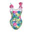 Fashion Hollow Suit Polyester Printed Halter One-piece Swimsuit Beach Skirt Set