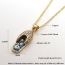 Fashion 10# Copper Inlaid Zirconium Oil Drop Eye Slipper Necklace