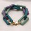 Fashion Color Acrylic Spliced Chain Bracelet