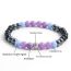 Fashion Colored Crystal + Obsidian Geometric Beaded Men's Bracelet