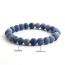 Fashion Blue Stone + Map Stone Geometric Beaded Men's Bracelet