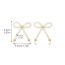 Fashion 5 Wide Bows Alloy Bow Earrings