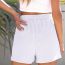 Fashion White Polyester Lace-up Double Pocket Shorts