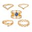 Fashion 2# Alloy Diamond Eye Geometric Ring