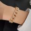 Fashion Rose Gold Alloy Diamond Chain Bracelet